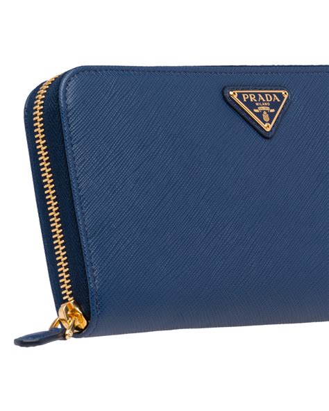 prada saffiano large wallet|Prada zipper wallet.